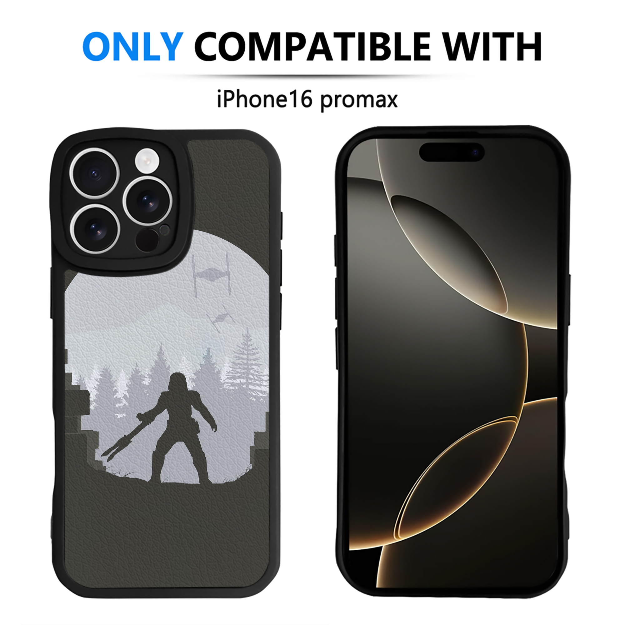 （画像用） スター・ウォーズ Star Wars 【iPhone 16シリーズ対応】シリコンスマホケース（レザー調） 材質：シリコン